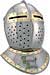 European medieval knight armor bascinet